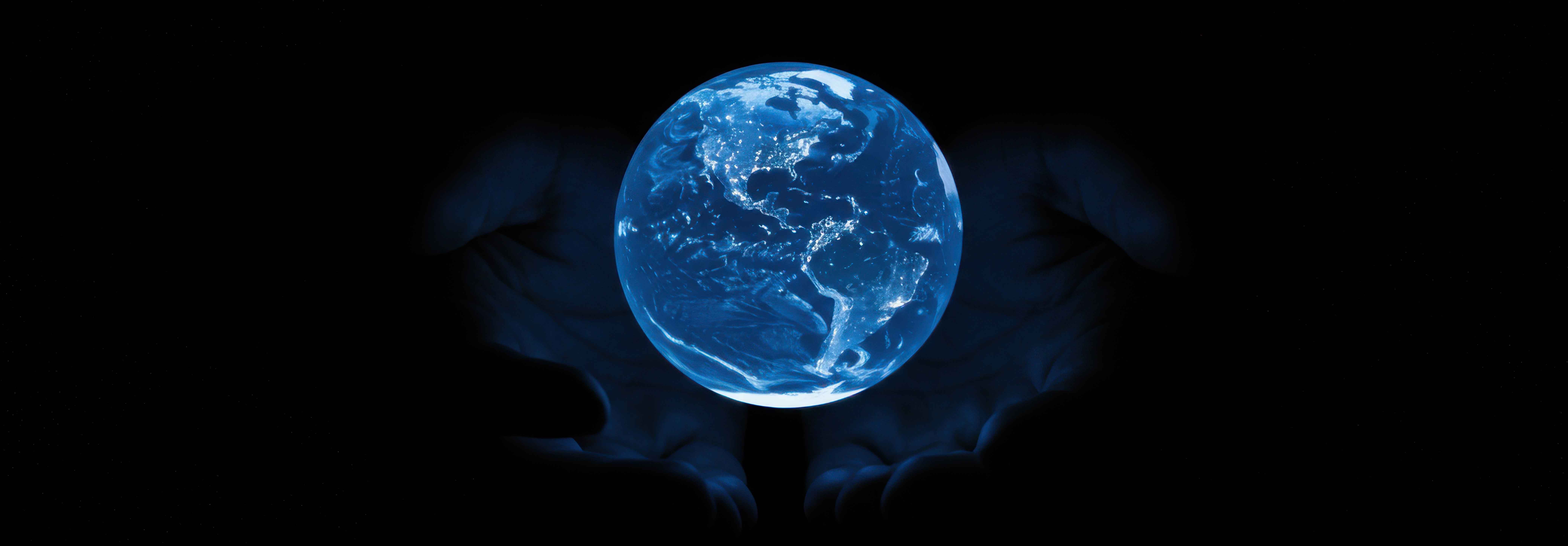 Corporate social responsibility with globe and ethical symbols
